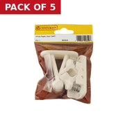 White Plastic Door Catch - Pack of 5