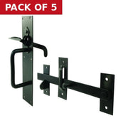 Medium Suffolk Latch, Epoxy Black, 230mm - Pack of 5