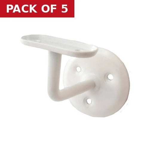 75mm White Hand Rail Bracket - Pack of 5