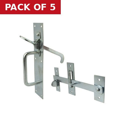 Light Suffolk Latch, Zinc Plated, 200mm - Pack of 5