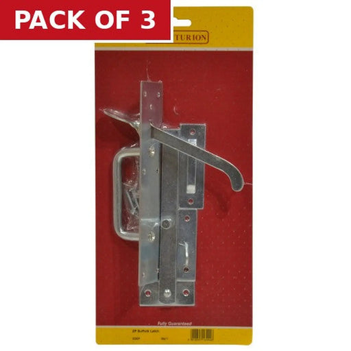 Light Suffolk Latch, Zinc Plated, 200mm - Pack of 3