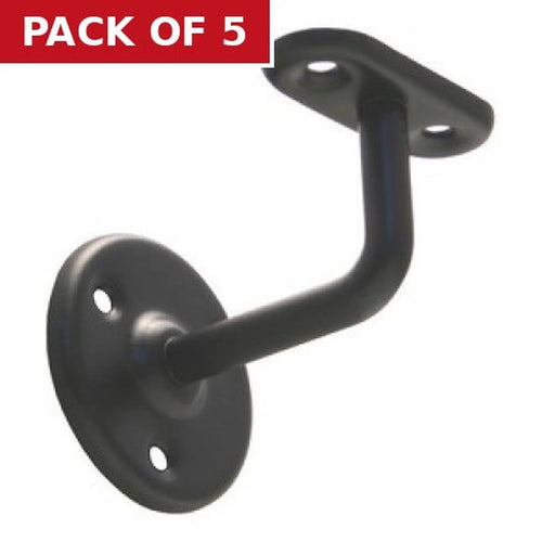 Steel Handrail Brackets, Epoxy Black, 65mm - Pack of 5