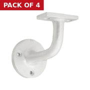 Aluminium Handrail Brackets, Satin Anodised Aluminium, 65mm - Pack of 4