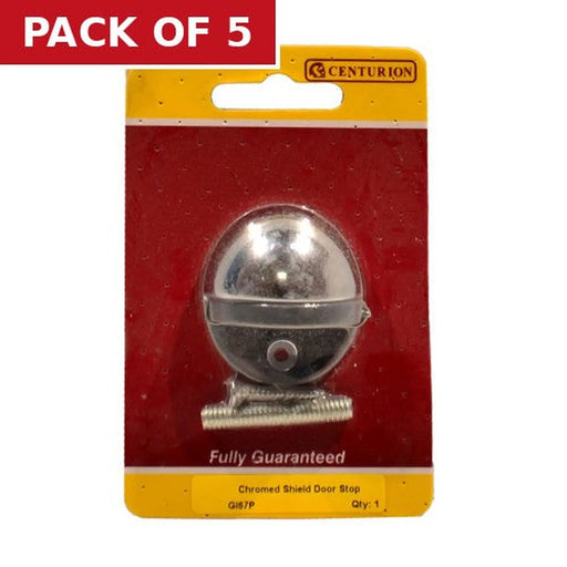 35mm (1 3/8") CP Oval Shield Door Stop - Pack of 5