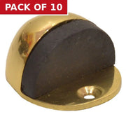 35mm (1 3/8") PB Oval Shield Door Stop - Pack of 10