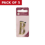 1 1/2" Gold Effect Letter B - Pack of 5
