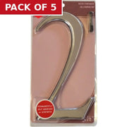 Glass/Silver Numbered Plaque 2 - Pack of 5