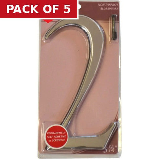 Glass/Silver Numbered Plaque 2 - Pack of 5