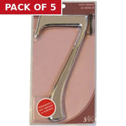 Glass/Silver Numbered Plaque 7 - Pack of 5