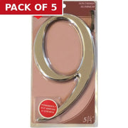 Glass/Silver Numbered Plaque 9 - Pack of 5