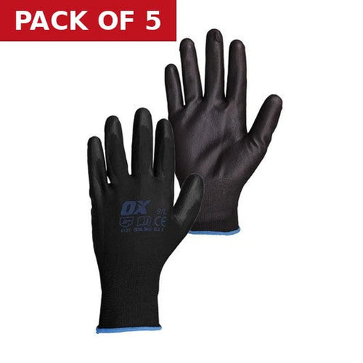 OX PU FLEX GLOVE - SIZE 9 - 1 PAIR - Pack of 5