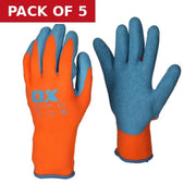 OX THERMAL GRIP GLOVES - SIZE 9 - Pack of 5