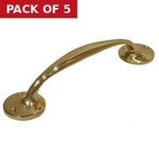 Solid Brass Bow Handles, 175mm - Pack of 5