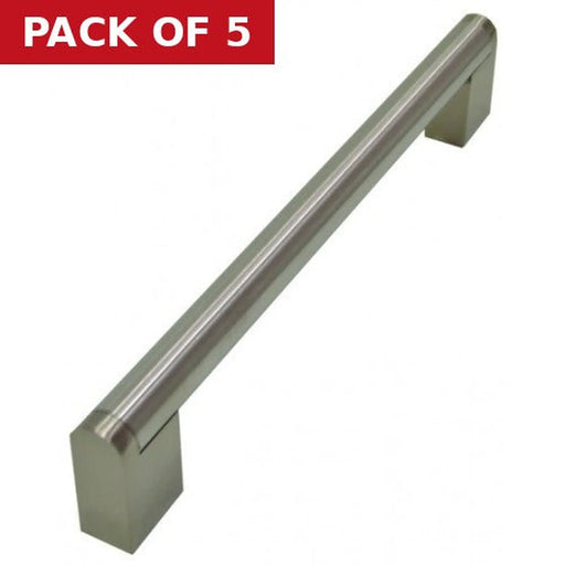 192mm Brushed Nickel Designer Bar Handle - Pack of 5