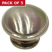 Shaker Knob, Satin Nickel, 36mm Dia. - Pack of 5