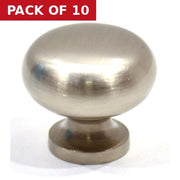 Ball Knobs, Brushed Nickel, 25mm Dia. - Pack of 10