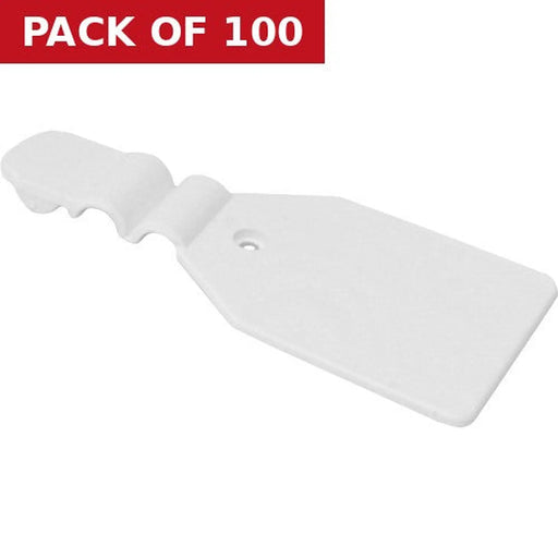 White Plastic Epos Tags - Pack of 100