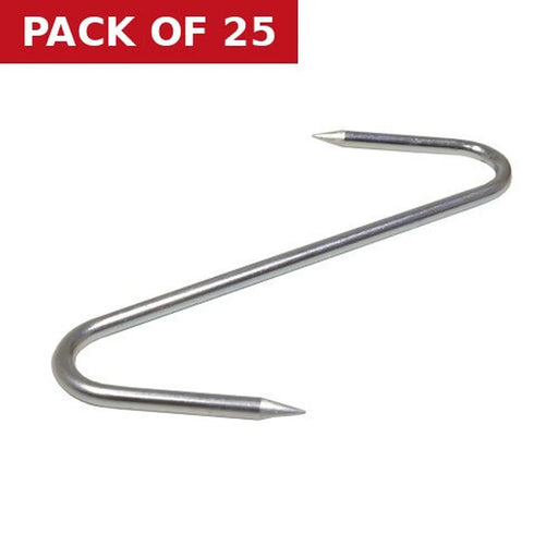 175mm ZP 'S' Butchers Hooks - Pack of 25
