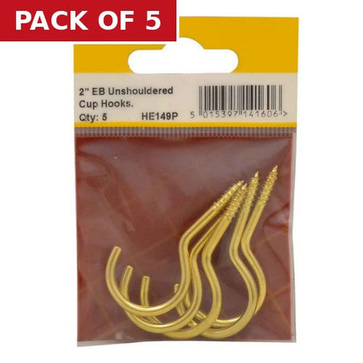 50mm EB Unshouldered Cup Hook (Pack of 5)
