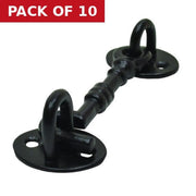 Cast Cabin Hook, Black, 100mm - Pack of 10