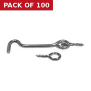 50mm (2") ZP Gate Hook & Eyes - Pack of 100