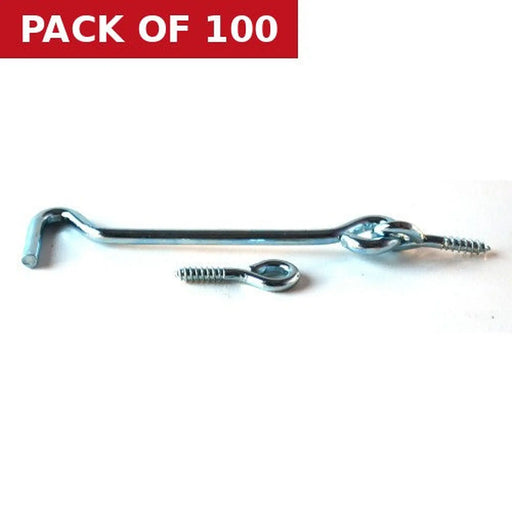 Gate Hook and Eyes, Zinc Plated, 75mm - Pack of 100