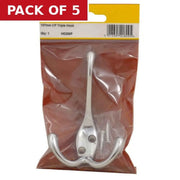107mm Die Cast Tri Hook - Chrome Plated - Pack Qty 1 - Pack of 5