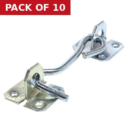 Wire Cabin Hooks, Zinc Plated, 100mm - Pack of 10