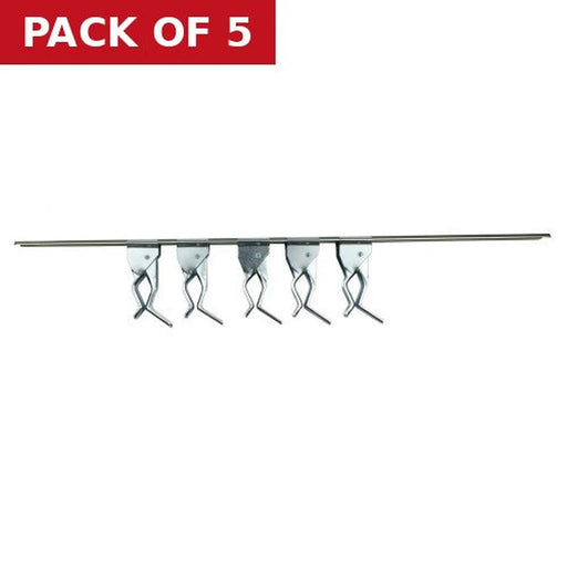 5 Clip Adj Spring Loaded Clip Rail - Pack of 5