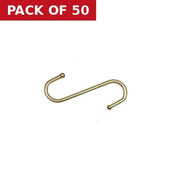 95mm Brassed Ball End 'S' Hook - Pack of 50