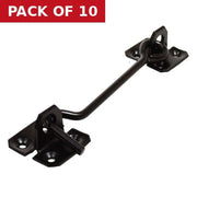 Wire Cabin Hooks, Epoxy Black, 150mm - Pack of 10