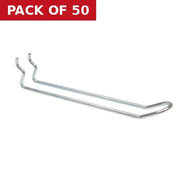 150mm (6") ZP Medium Duty Euroslot Pegboard Hook - Pack of 50