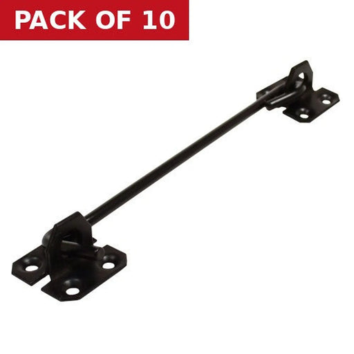 Wire Cabin Hooks, Epoxy Black, 200mm - Pack of 10