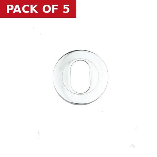 51mm CP Oval Hole Escutcheon - Pack of 5