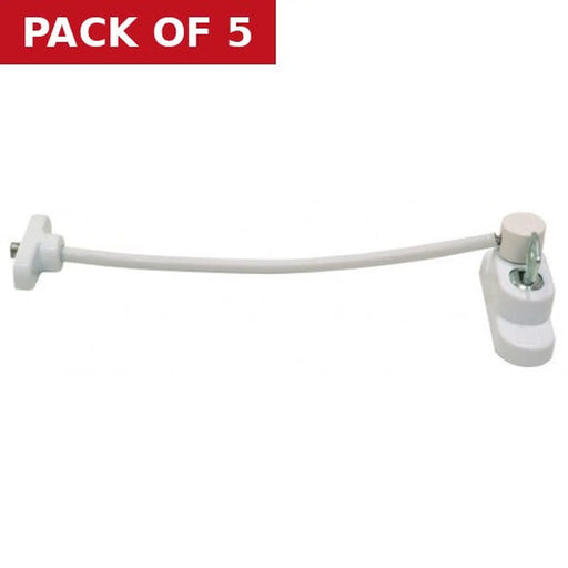 Cable Window Restrictor, White, 200mm - Pack of 5