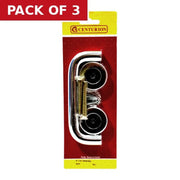 Round Bar Pull Handles, Polished Anodised Aluminium, 150mm x 19mm - Pack of 3