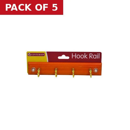 4 Key Tidy Hook Board - Brass Hooks - Antique Pine Board - Pack of 5