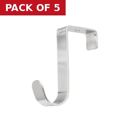 Over The Door Hook - Polished Chrome - Pack of 3