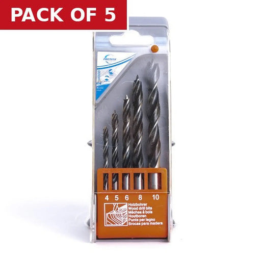 Protask 5 piece Wood Drill Bit Set - Pack of 5
