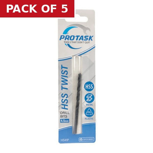 ProTask High Speed Twist Drill Bit (4.5mm) - Pack of 5