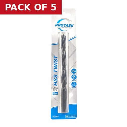 ProTask High Speed Twist Drill Bit (12mm) - Pack of 5
