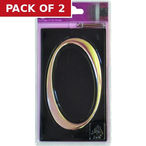 Gloss Black Numbered Plaque 0 - Pack of 2