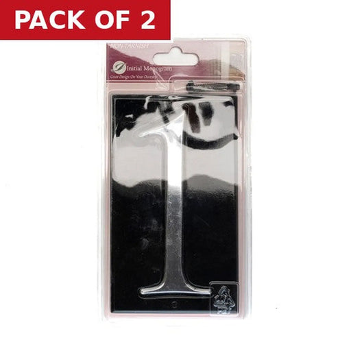Gloss Black Numbered Plaque 1 - Pack of 2