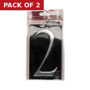 Gloss Black Numbered Plaque 2 - Pack of 2