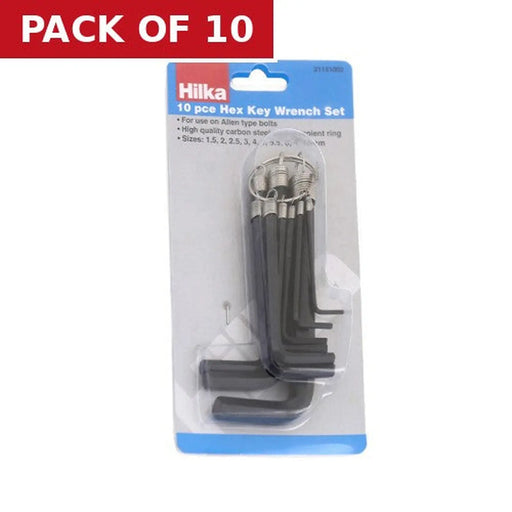 Hexagon Key Set, Metric, 10pc - Pack of 10