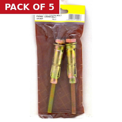 M12 x 60mm Expanding Loose Bolt (Pack of 2) - Pack of 5