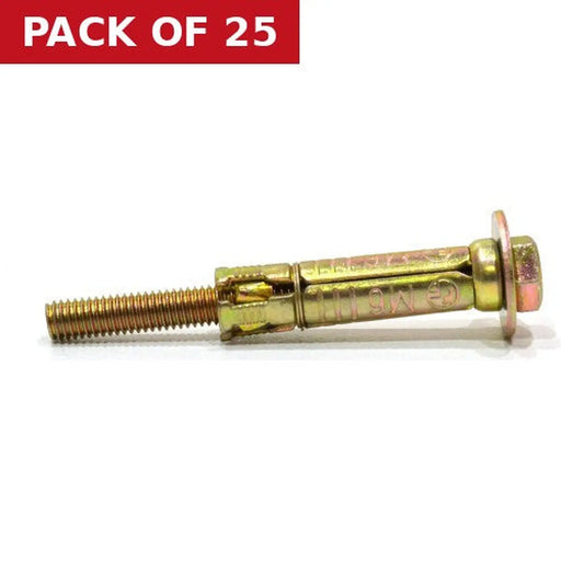 M6 x 25mm Expanding Loose Bolt - Pack of 25