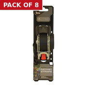 Retractable Ratchet Tie Down - 600kg Breaking Strength - 3m Length - Pack of 8