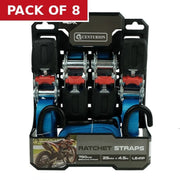 Ratchet Tie Down (Pack of 4) - 750kg Breaking Strength - 4.5m - Pack of 8