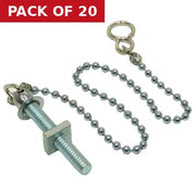 Sink Ball Chain With Stay, Chrome Plated, 300mm - Pack of 20